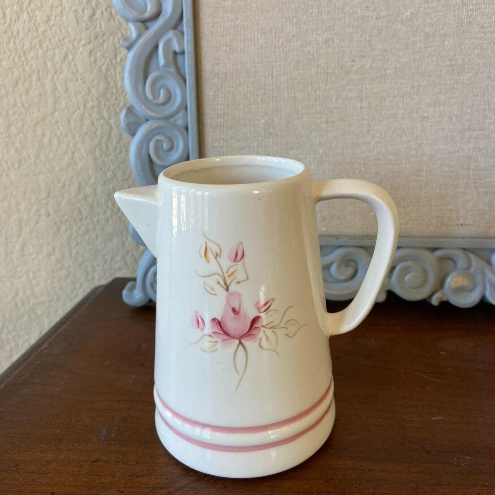 Lasting Products Hand Painted Pink Roses Vase USA